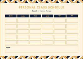 Choose the dates and download the pdf file with your printable student planner that you can print out on any printer and add to your binder or use as separate sheets. Free Printable Class Schedule Templates To Customize Canva