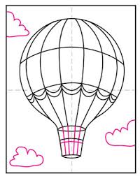 Hot air balloon basket coloring pages. Draw An Easy Hot Air Balloon Art Projects For Kids