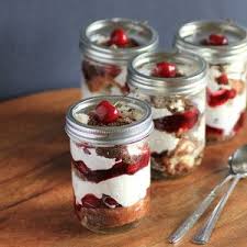 Black Forest Surprise Mason Jar Meals Sweet Cherry Recipes Cherry Recipes