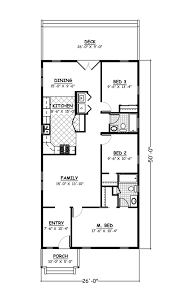 House Plan 526 00041 Narrow Lot Plan 1 300 Square Feet 3 Bedrooms 2 Bathrooms One Level House Plans Narrow House Plans Condo Floor Plans