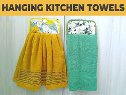 You can also use it near your wash basin. How To Make Hanging Kitchen Towels 2 Ways Gathered Or Folded Hello Sewing