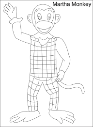 Create your own coloring book for kids of all ages. Marth Monkey Printable Coloring Page For Kids