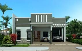 Edwardo Model Is A One Story Dream House Plan With Parapet Design Roof The Roof Dream House Plans Small House Elevation Design Kerala House Design