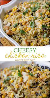 Cheesy Chicken And Rice Bake Recipe Cheesy Chicken Rice Cheesy Chicken Cheesy Rice Recipes