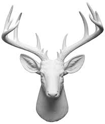 Black And White Deer Wall Art The Xl Templeton Modern White Deer Head Wall Decor Deer Head Decor White Deer Heads Deer Head Wall Decor
