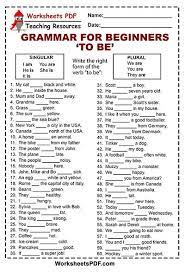 verb to be grammar and exercises free worksheets worksheets pdf