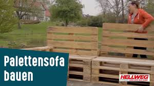 Die palettenbank besteht nur aus dem material der zwei paletten nichts anderes. Palettensofa Bauen Schritt Fur Schritt Anleitung Youtube
