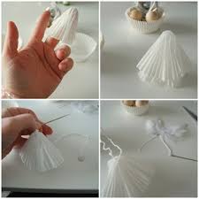 Weihnachten Engel Kaffeefilter Bastel Anleitung Weihnachtsengel Basteln Weihnachtszeit Basteln Basteln Weihnachten Papier