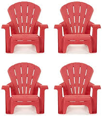 Little tikes dollhouse mansion dining table & chairs, set of seven, vintage little tikes, dollhouse furniture, dolls, table, chairs. Amazon Com Little Tikes Garden Chair 4 Pack Red Toys Games