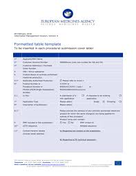 This is the perfect way to express how your specific skills are relevant to the open position. Template Table Cover Letter European Medicines Agency