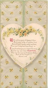 Heart With Yellow Roses And Valentine S Day Poem Panels Of Green With Yellow Rose Pattern Valentines Day Poems Yellow Roses Valentines Greetings