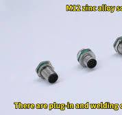 Factory M12 3 2+PE 4 3+PE Pins S Code Panel Mount PCB Connectors