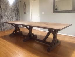 Rustic Farmhouse Table This Is One Of A Kind Triple Base 10ft Long Farmhouse Table Rustic Farmhouse Table Farmhouse Table Plans Long Dining Room Tables