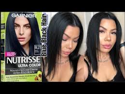 Garnier nutrisse is a hair color company that offers a wide variety of colors. How I Get My Shiny Jet Black Hair Garnier Nutrisse Ultra Color Blue Black Youtube