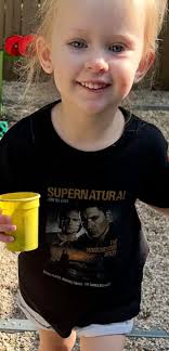 My grand daughter sportin' the new shirt I got her for her birthday 😍