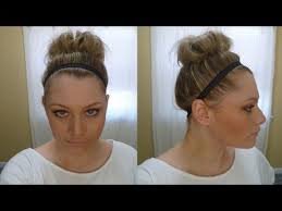 Next, spread the hair from your ponytail completely around the bun, hiding it under your locks! Messy Bun For Short Hair For Saree Novocom Top