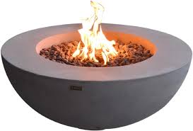 Shop fire pits direct for premium fire pits sure to become the centerpiece in your backyard. Amazon Com Elementi Lunar Bowl Outdoor Table 42 Inches Fire Pit Patio Heater Concrete Firepits Outside Electronic Ignition Backyard Fireplace Cover Lava Rock Included Natural Gas Garden Outdoor