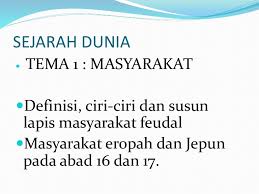 Sejarah Dunia Masyarakat Feudal Di England