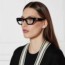 Miu Miu Black Gold Logo Eyeglasses Frame VMU 03X 51MM