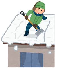 雪下ろしのイラスト | かわいいフリー素材集 いらすとや