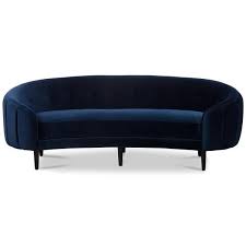 Art Deco Petite Sofa With Channel Tufted Back Petite Sofa Curved Sofa Sofa Design