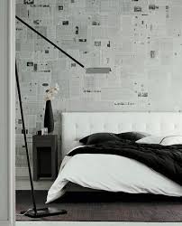 Bedroom Wall Black And White Wallpaper Bedroom Ideas Wallpaper Ideas Newspaper Black White Bedroom Newspaper Wallpaper Black White Bedrooms Newspaper Wall