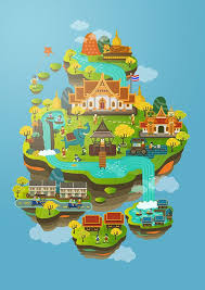 Thailand Illustration On Behance Graphic Design Illustration Illustrations And Posters Graphic Illustration