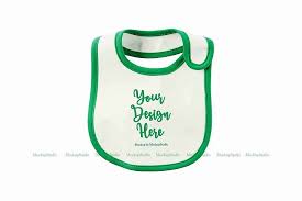 Green St Patrick S Bib Mockup Baby Bib Mock Up Baby Bibs St Patrick Mockup
