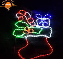 Outdoor Waterproof Effects Can Be Customized Led 2D Santa Claus Riding  Animated Christmas Motif Rope Light Santa Claus