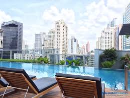 Swimming on top of skyscrapers is the norm in this vertical not only does this tranquil rooftop pool offer stunning views above water, but underwater the fun. Photo Description Rooftop Swimming Pool At The Radisson Blu Plaza Bangkok Hotel Wheelchair Travel