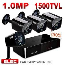Elec 8 Channel 960h Cctv Dvr 4 Pcs Home Outdoor Security Camera Day Night Video S Video Security System Security Cameras For Home Home Security Camera Systems