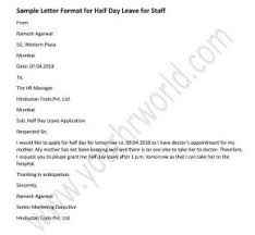 Announcement Letter Format For Half Day Leave For Staffs Hr Letter Formats Letter School Lettering Day Left