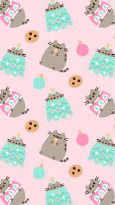 Free Exclusive Pusheen Android And Iphone Christmas Wallpapers Clairesblog Wallpaper Iphone Christmas Christmas Phone Wallpaper Cute Christmas Wallpaper