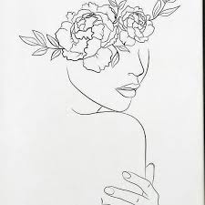 Bring home wall art to fit perfectly with your room's decor. One Line Art Woman With Flowers Novocom Top