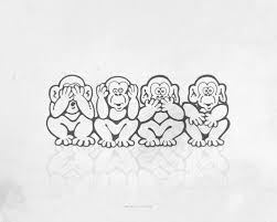 The 4 Wise Wise Monkeys Evil Funny Quotes