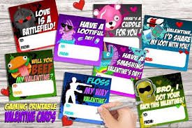 These are free printable fortnite valentines for fans to give out to their friends and classmates. Fortnite Valentine Day Cards Printable Gaming Valentine Cards Instant Download Printable Cards Valentines School Valentines For Kids Valentines Games