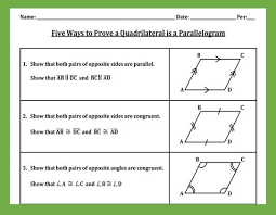 Ways To Prove A Quadrilateral Is A Parallelogram Teaching The Lesson Quadrilaterals Teaching Lesson