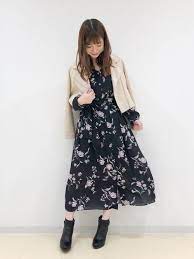 野口由貴 mercuryduo mercuryduoのワンピースを使ったコーディネート wear ワンピース コーデ 春 ワンピース コーデ 花柄 ワンピース コーデ