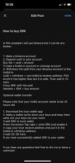 We may receive a binance has been around in the crypto world for three years, starting in 2017, when it was he's responsible for most of the content on the site, trying his best to keep everything up to date and as. How To Buy Srk Cryptocurrency