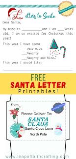 Create a free personalized letter from santa claus with a cute santa envelope addressed to the north pole. Free Santa Letter Printable With Envelope And Wish List Leap Of Faith Crafting