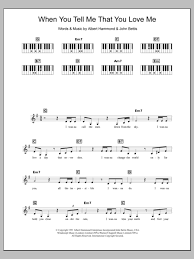 Watch official video, print or download text in pdf. When You Tell Me That You Love Me Sheet Music Diana Ross Piano Chords Lyrics