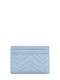 With your new gucci card holder you will always have your portemnee with you in a stylish and modern way. Gucci Synthetic Gg Marmont Card Case In Light Blue Blue Save 64 Lyst