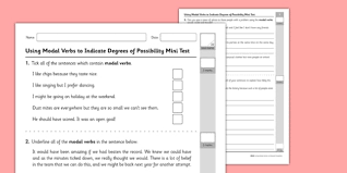 Modal verbs are another very popular topic in esl classrooms so busy teachers have can you teach modal verbs? Modal Verbs For Possibility Test Teacher Made