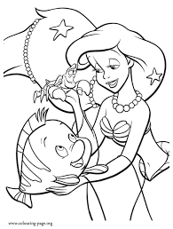 Color in this picture of a flounder and others with our library of online coloring pages. Look Sebastian And Flounder Gave Beautiful Treasures To Ariel Enjoy This Free Color Ariel Coloring Pages Mermaid Coloring Book Disney Princess Coloring Pages