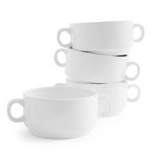 Shop for soup bowls in classic white, trendy gray, with pretty patterns, or in ceramic styles to fit the look of your house. Double Handle Soup Bowls Set Of 4 Sur La Table