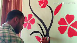 See more ideas about flower art, flower painting, flower pictures. Beautiful Flower Wall Painting Youtube