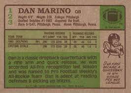 Dan marino headliner 1996 football corinthian. 1984 Topps Dan Marino Rookie Card The Ultimate Collector S Guide Old Sports Cards