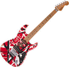 Evh Striped Series Frankie Red With Black White Stripes Custom Graphics Solid Body Electric Guitar How i would fix van halen's diver down. striped series frankie red with black white stripes