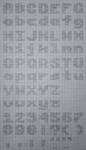 3x3 Block Font Block Fonts Minecraft Blocks Lettering Alphabet