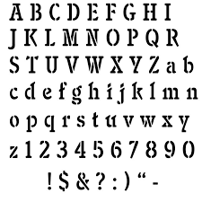 5 alphabet kit stencil sku: Pin On Font